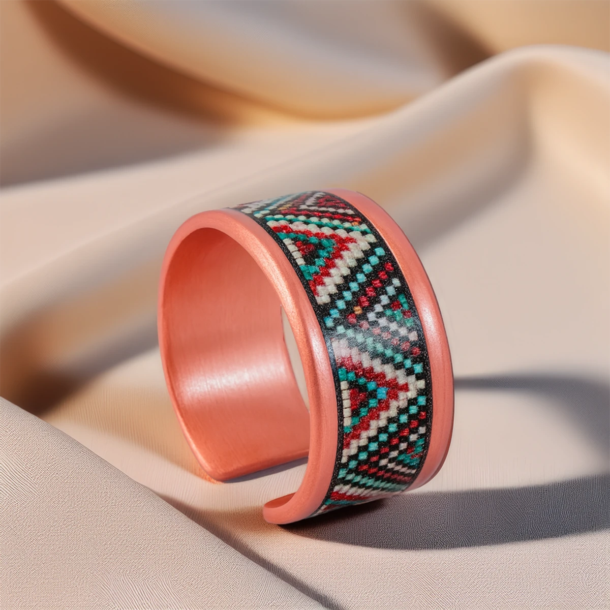 Kadın Bakır Yüzük - Arina Model Özel Baskı Yüzük