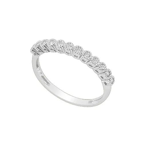 Women's Silver Berrak Zircon Stone-set Ring