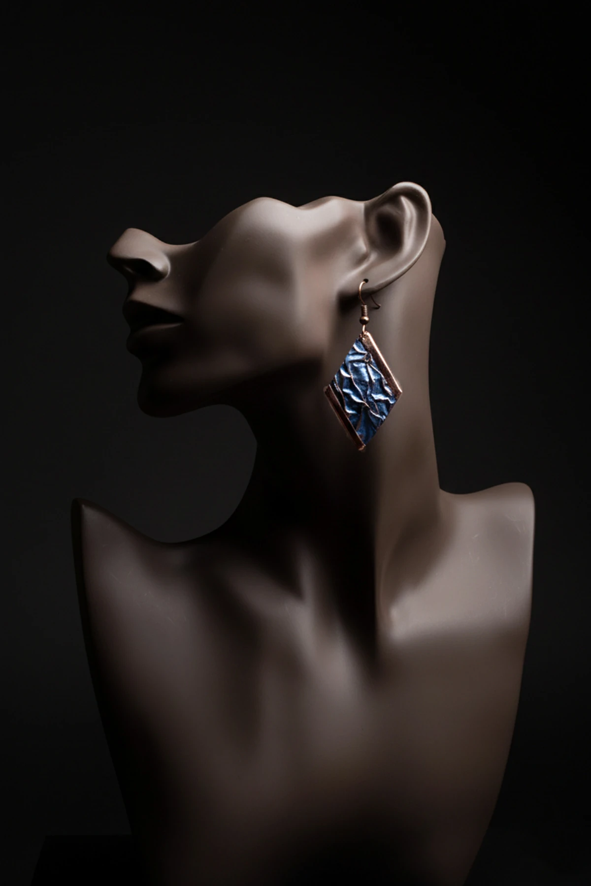 Kadın Bakır Küpe - Aqua Lavanta Rüyası Model Bakır Kadın Küpe