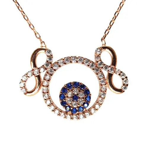 Evil Eyelu Infinity Women's Silver Necklace