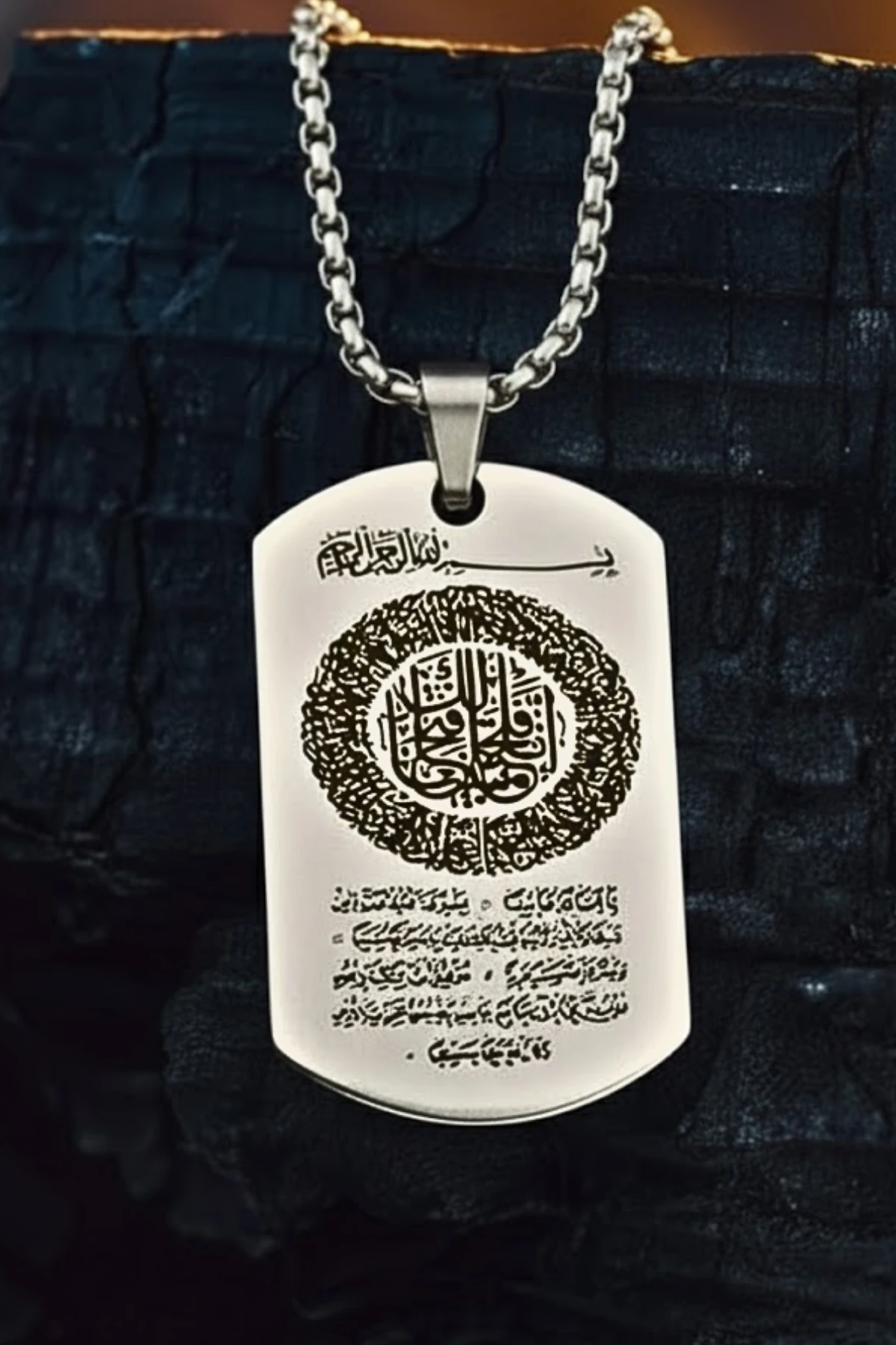 Fetih Süresi Erkek Çelik Kolye Zincir