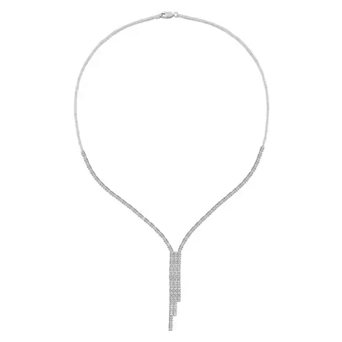 Lida Zircon Stone-set Women's Silver Necklace