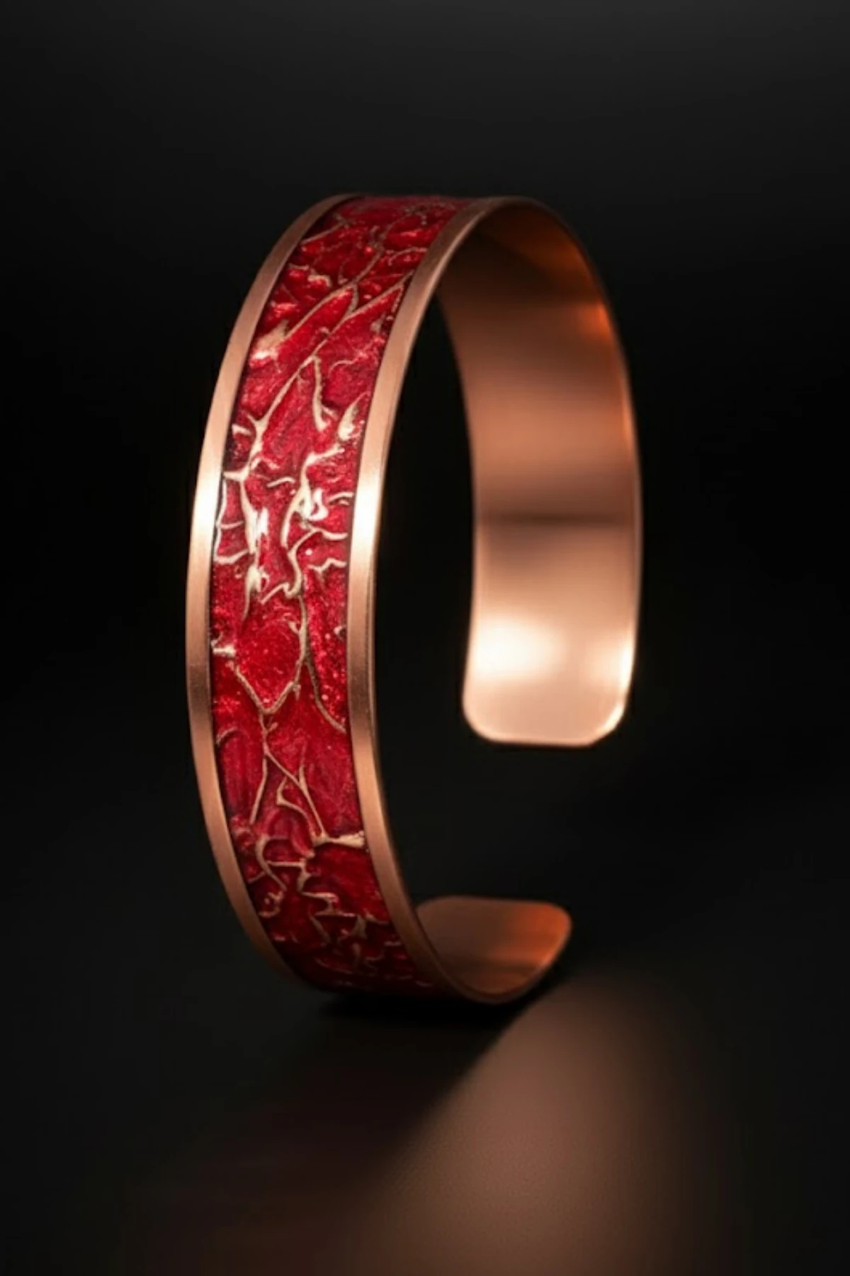 Kadın Bakır Bileklik - Kırmızı Tutkunun Rengi Model Bakır Kadın Bileklik