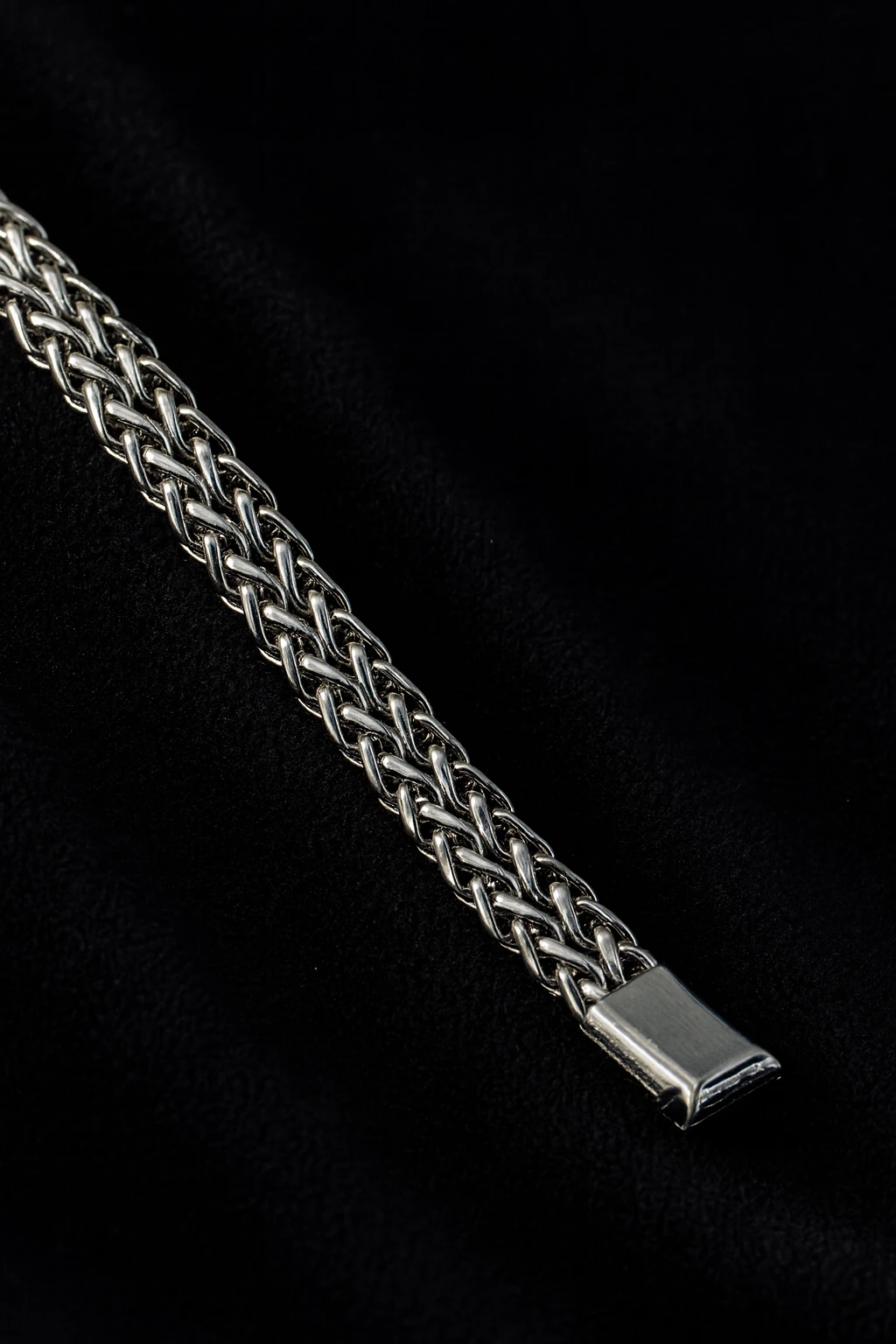 Erkek Çelik Kral Bileklik - Çift Sıra Kalın Zincir Model