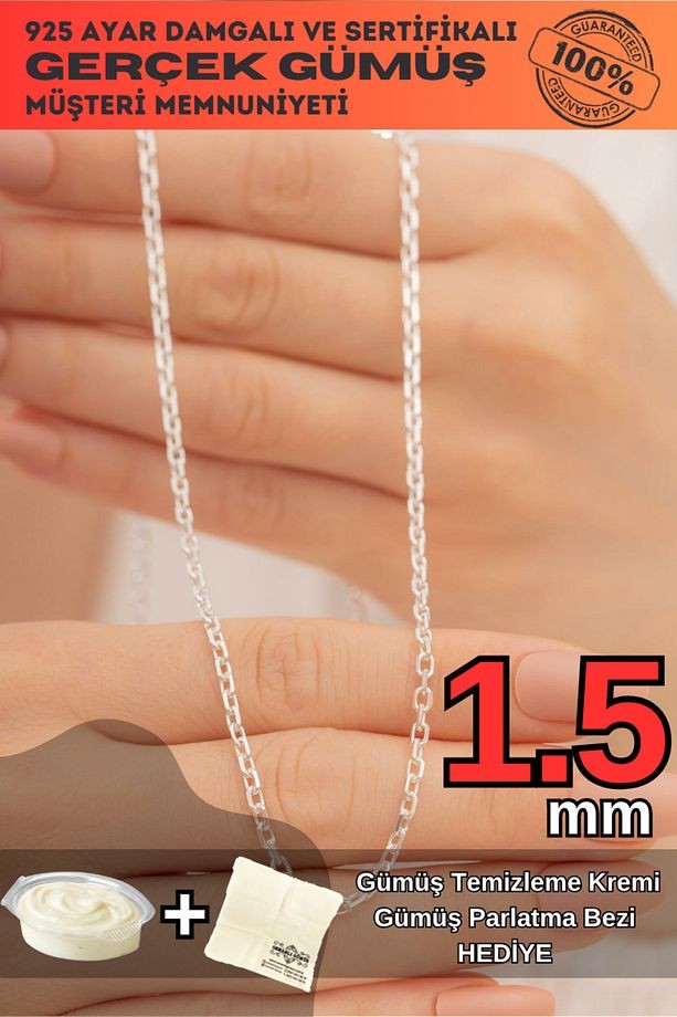 Kadın Gümüş Kolye - Forse Model 925 Ayar kadın Gümüş Kolye Zincir
