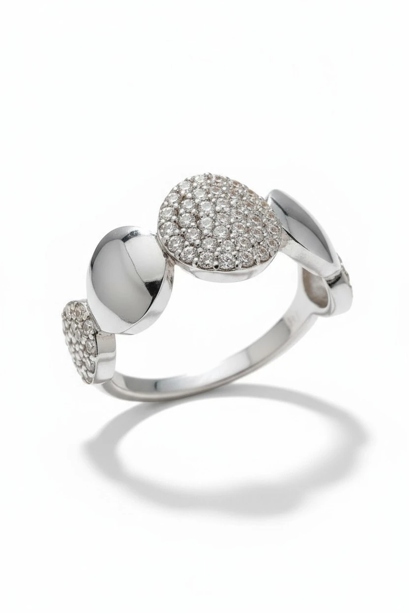 Kadın Gümüş Yüzük - Hürrem Gümüş Su Yolu Kadın Yüzük