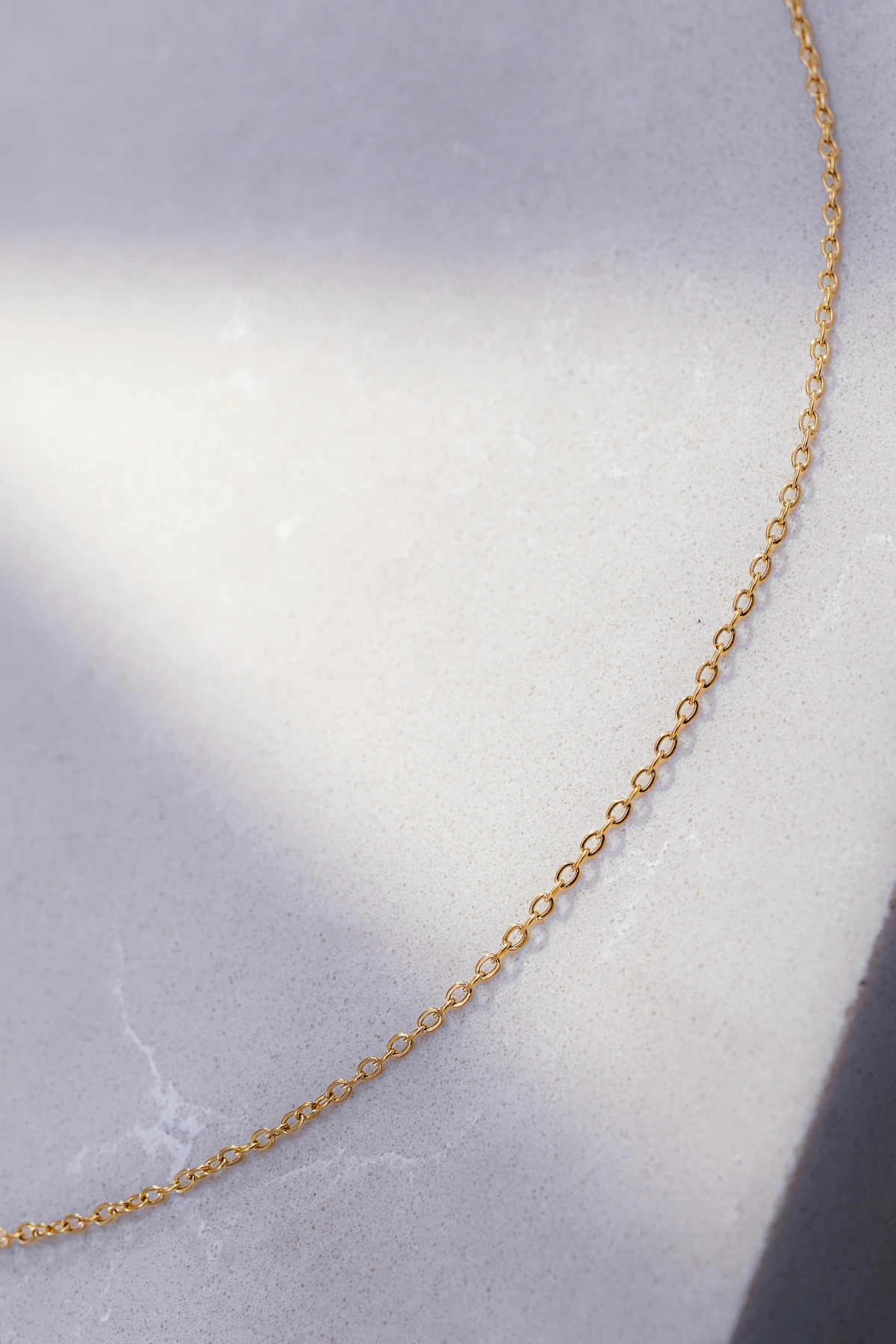 Kadın Çelik Kolye - Altın Kaplama İnce Forse Zincir Model Kadın Kolye