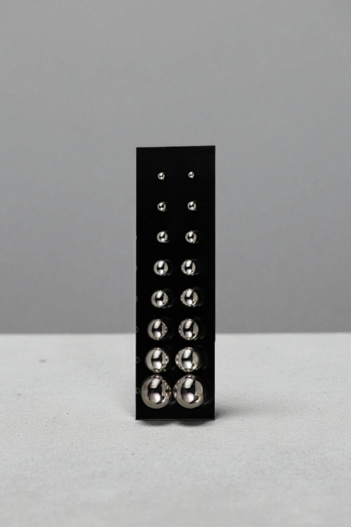 Kadın Gümüş Küpe - 6 mm 925 Ayar Gümüş Top Küpe