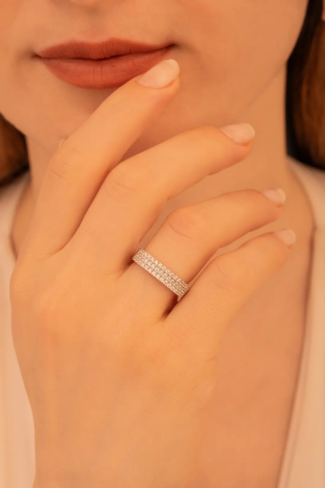 Women's Silver Ring Zircon Stone-set Paris 925 K Silver Women's Ring