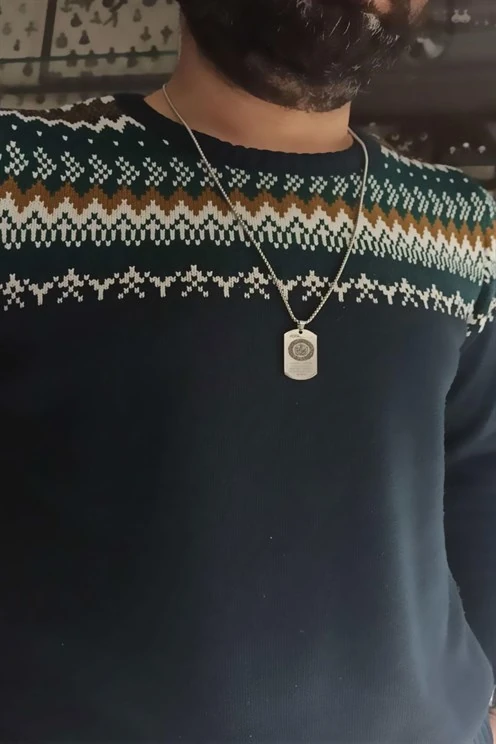 Fetih Süresi Erkek Çelik Kolye Zincir