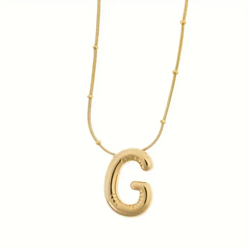 Women's Steel Necklace Gold Plated G Letter Balon Letter Women's Necklace