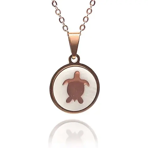 Kaplumbağa Figured Stainless Steel Women's Necklace