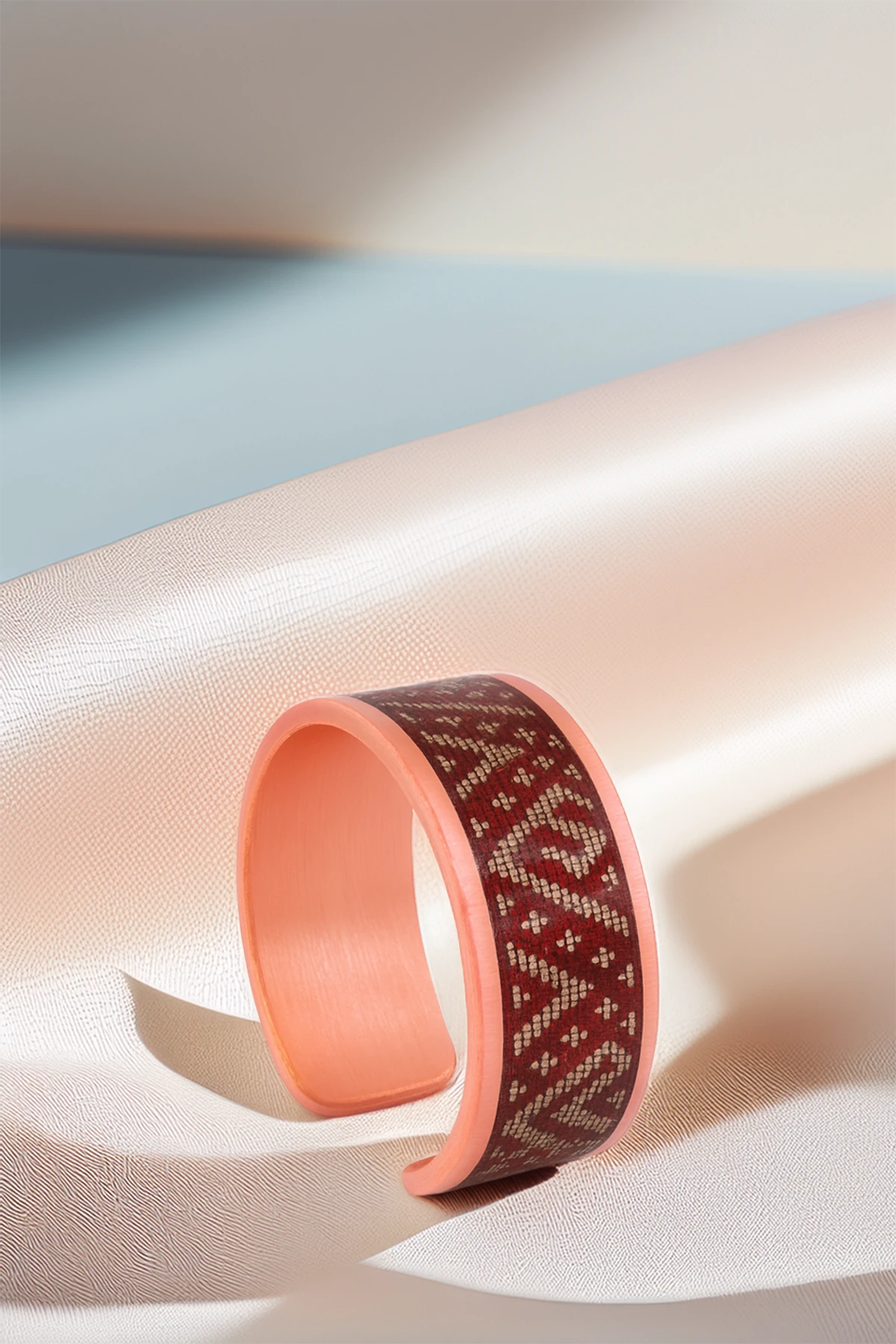 Kadın Bakır Bileklik Yüzük Set - Stella Model Özel Baskı Metal Kutu Ve Kuvars Taşı