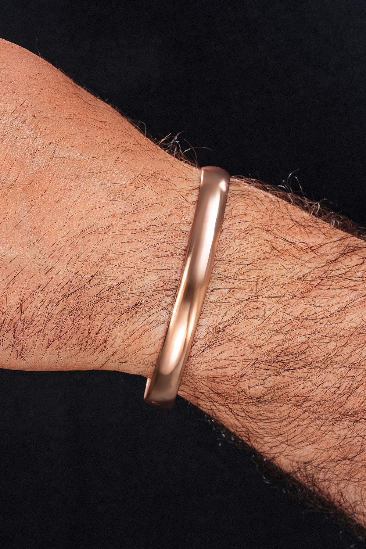 Erkek Kadın Bakır Bileklik - İsim Yazılabilir Düz Parlak Model Metal Kutu Kuvars