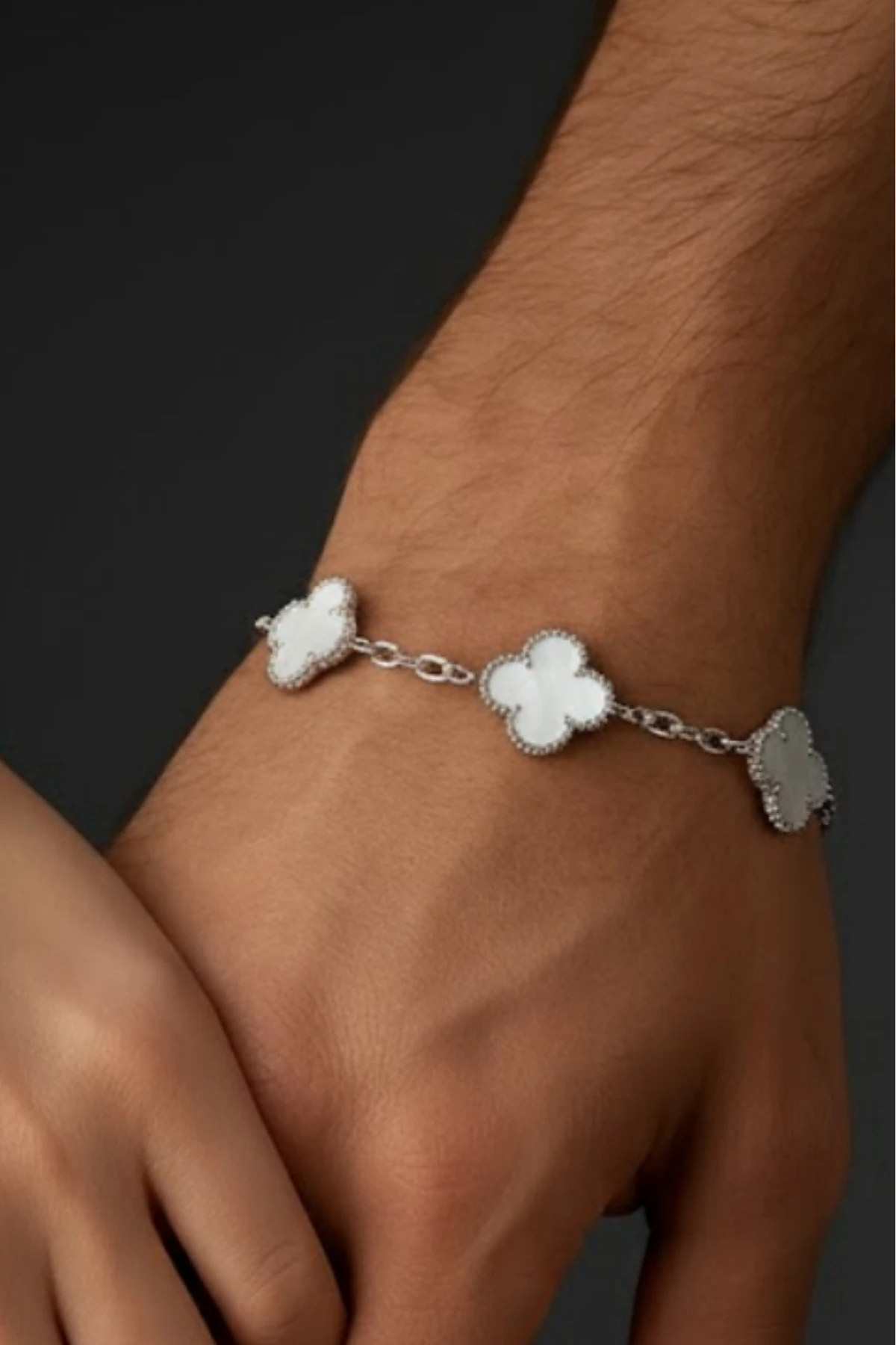 Kadın Bakır Bileklik - Lale Model Kadın Bakır Kelepçe Bilezik Metal Kutu Ve Doğal Taşlar