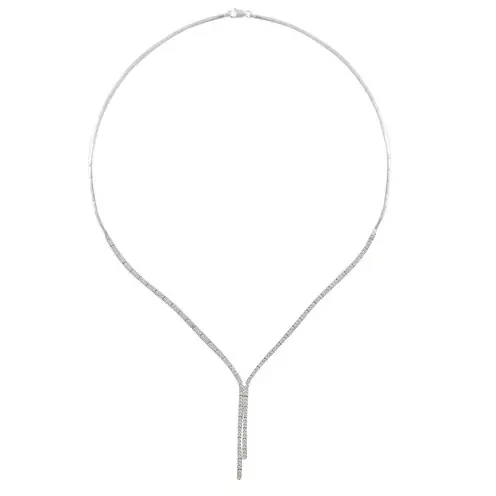 Karis Zircon Stone-set Women's Silver Necklace