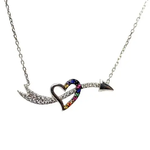 Ok Heart Women's Silver Necklace Chain