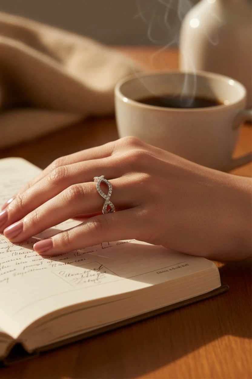 Mekik Su Yolu Gümüş Yüzük