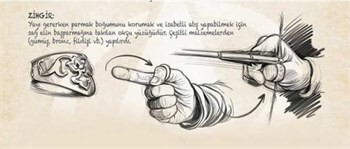 GÜMÜŞ ZÜLFİKAR ZİHGİR OKÇU ERKEK YÜZÜĞÜ