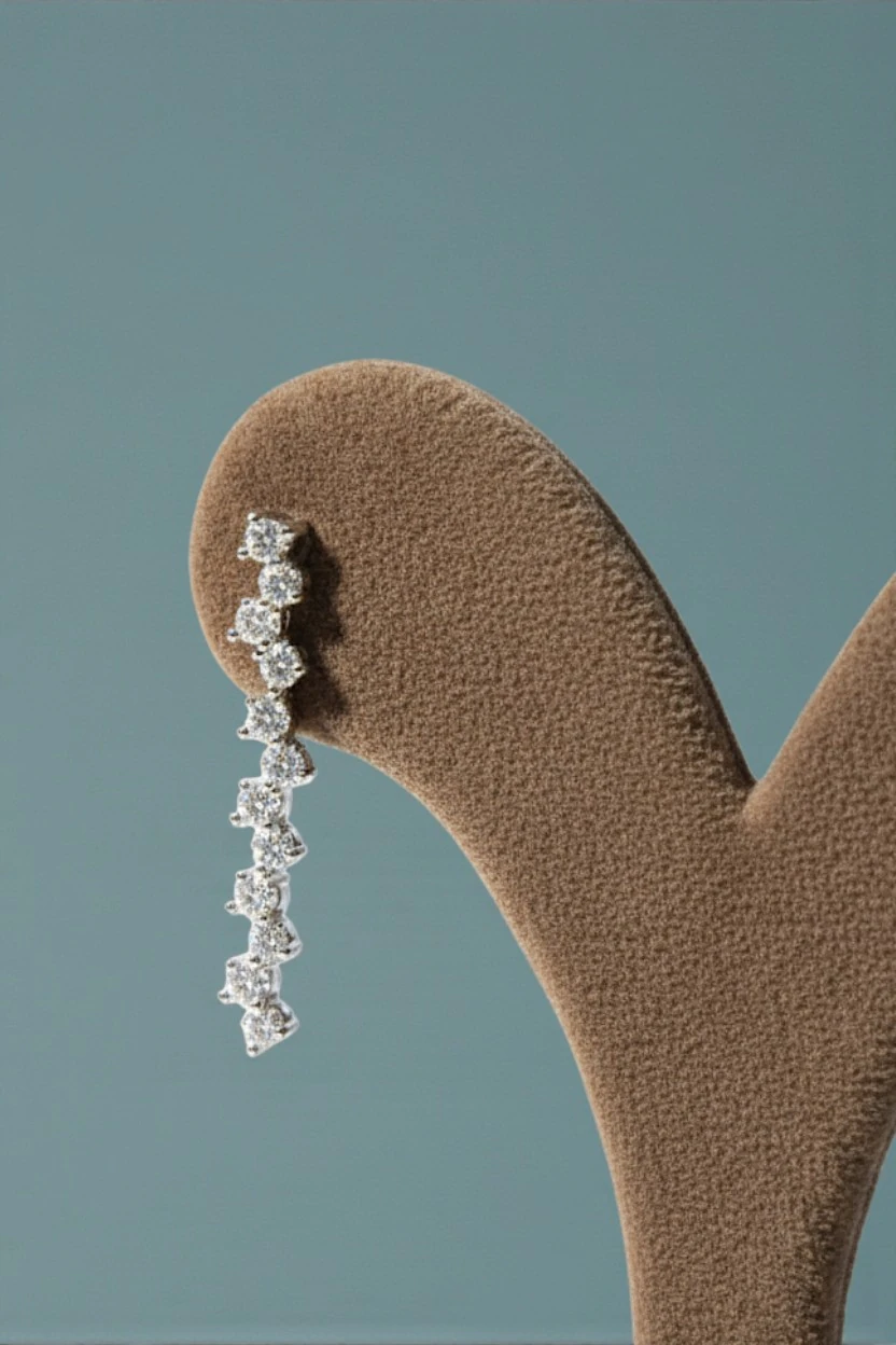 Alin Model Gümüş Su Yolu Kadın Küpe