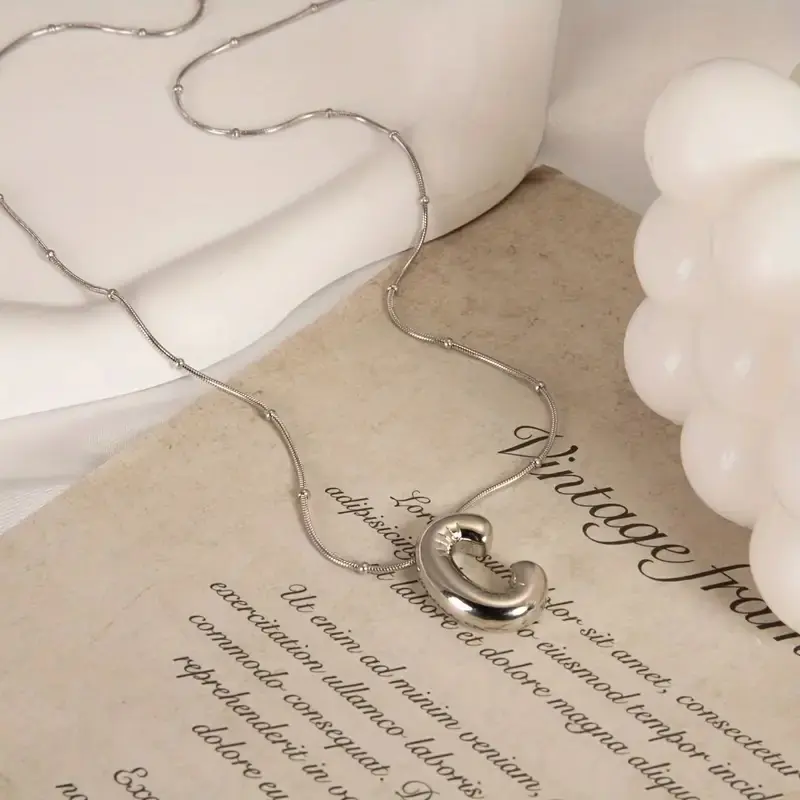 Women's Steel Necklace C Letter Balon Letter Women's Necklace