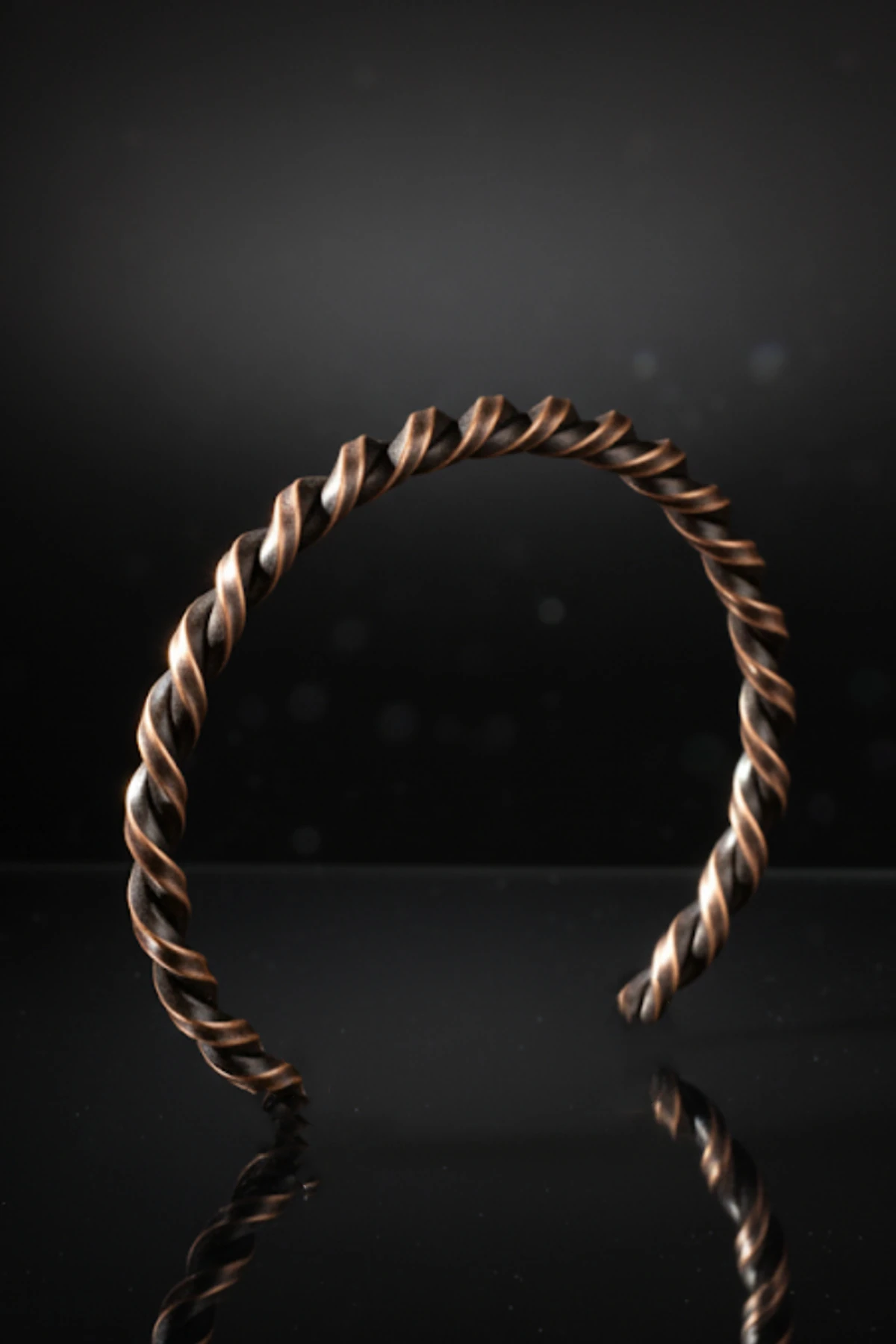 Tork Model %100 Saf Bakır Erkek Kadın Bileklik – Metal Kutu ve Doğal Taşlar