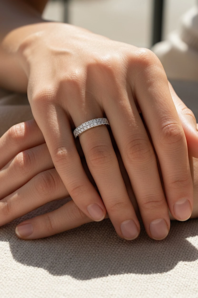 Eftalya Model Gümüş Su Yolu Kadın Yüzük