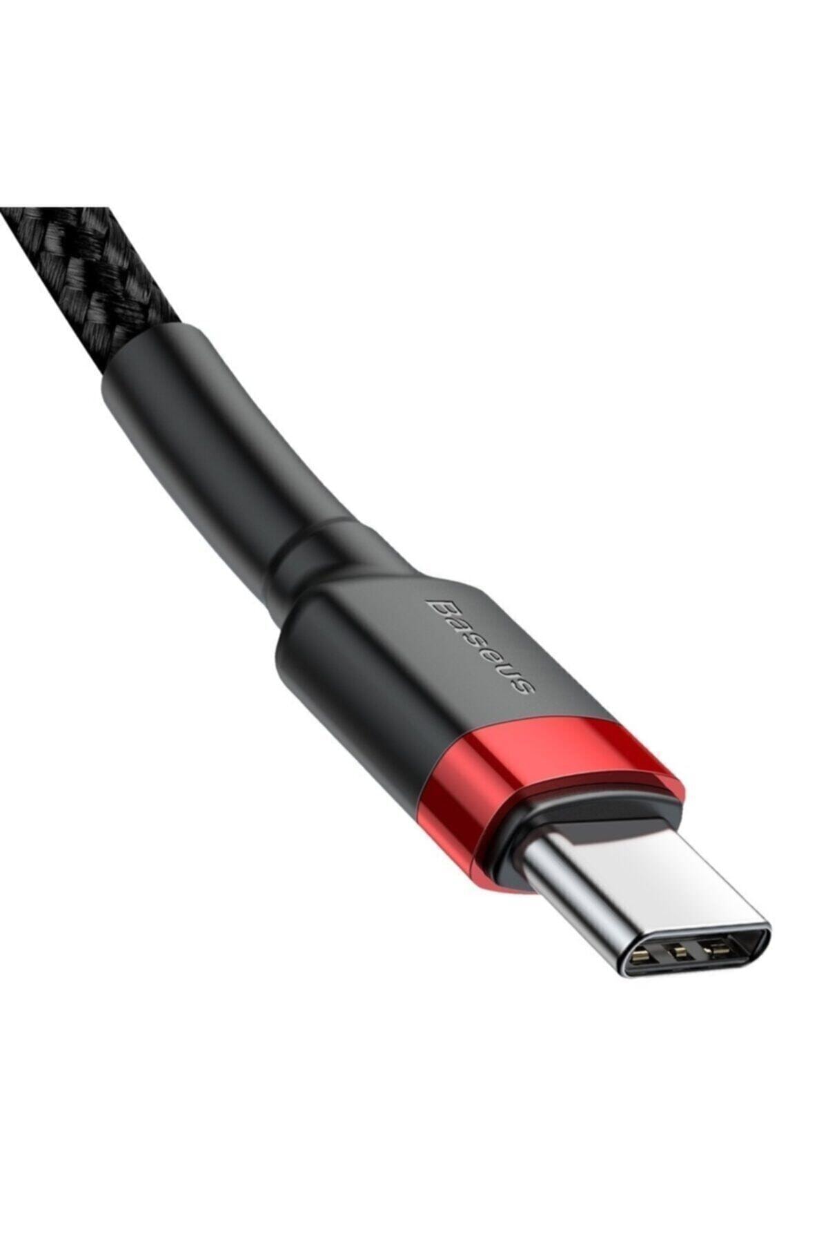 Cafule Series Pd2.060w Hızlı Şarj Destekli 20v 3a Type-c Şarj Ve Data Aktarım Kablosu 2 Metre Red