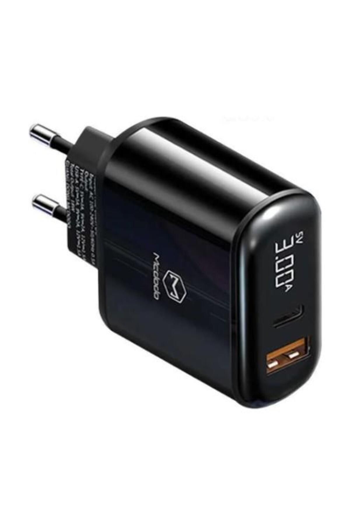Ch-7170 Pd Qc3.0 20w Type-c Ve Usb Girişli Dijital Şarj Cihazı