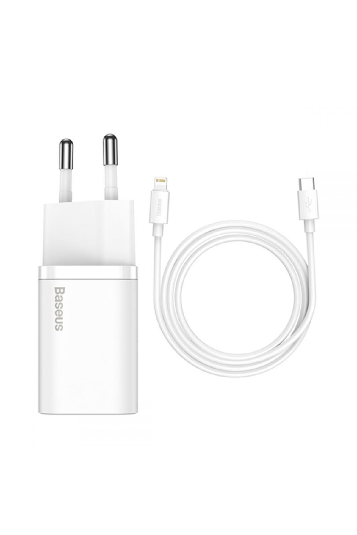 Super Si 1c 20w Hızlı Şarj Adaptörü + Type-c To Lightning Iphone 1m Şarj Kablosu Beyaz