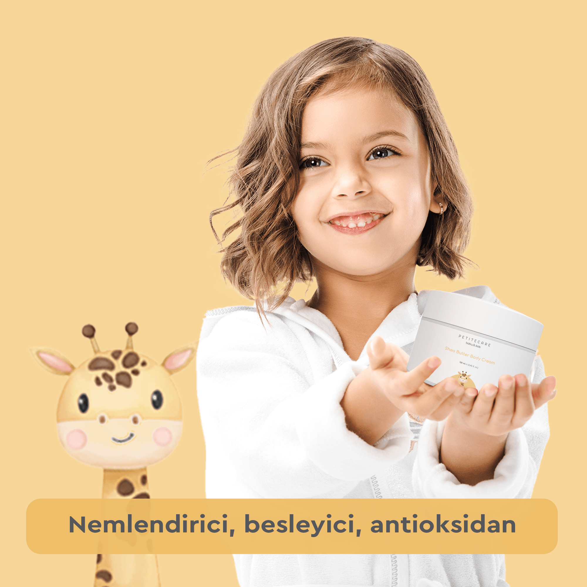 Organik Bebek ve Çocuk Nemlendirici Shea Yağı, Doğal, Parfümsüz, Organik Sertifikalı İçerik, 100 ML