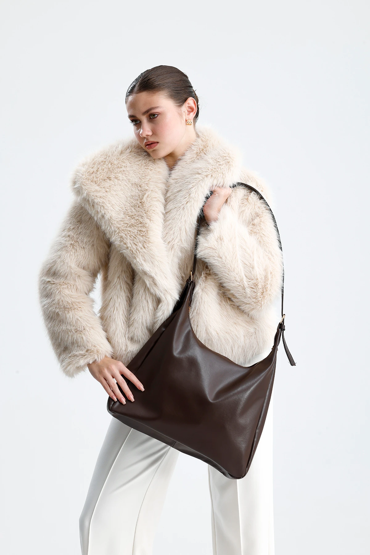 Luvin Salaş Kadın Omuz, Kol ve El Çantası - Kahverengi