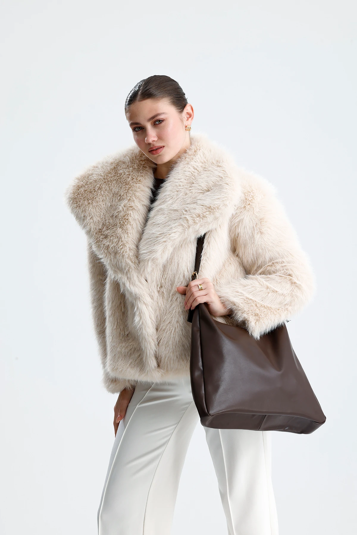 Luvin Salaş Kadın Omuz, Kol ve El Çantası - Kahverengi