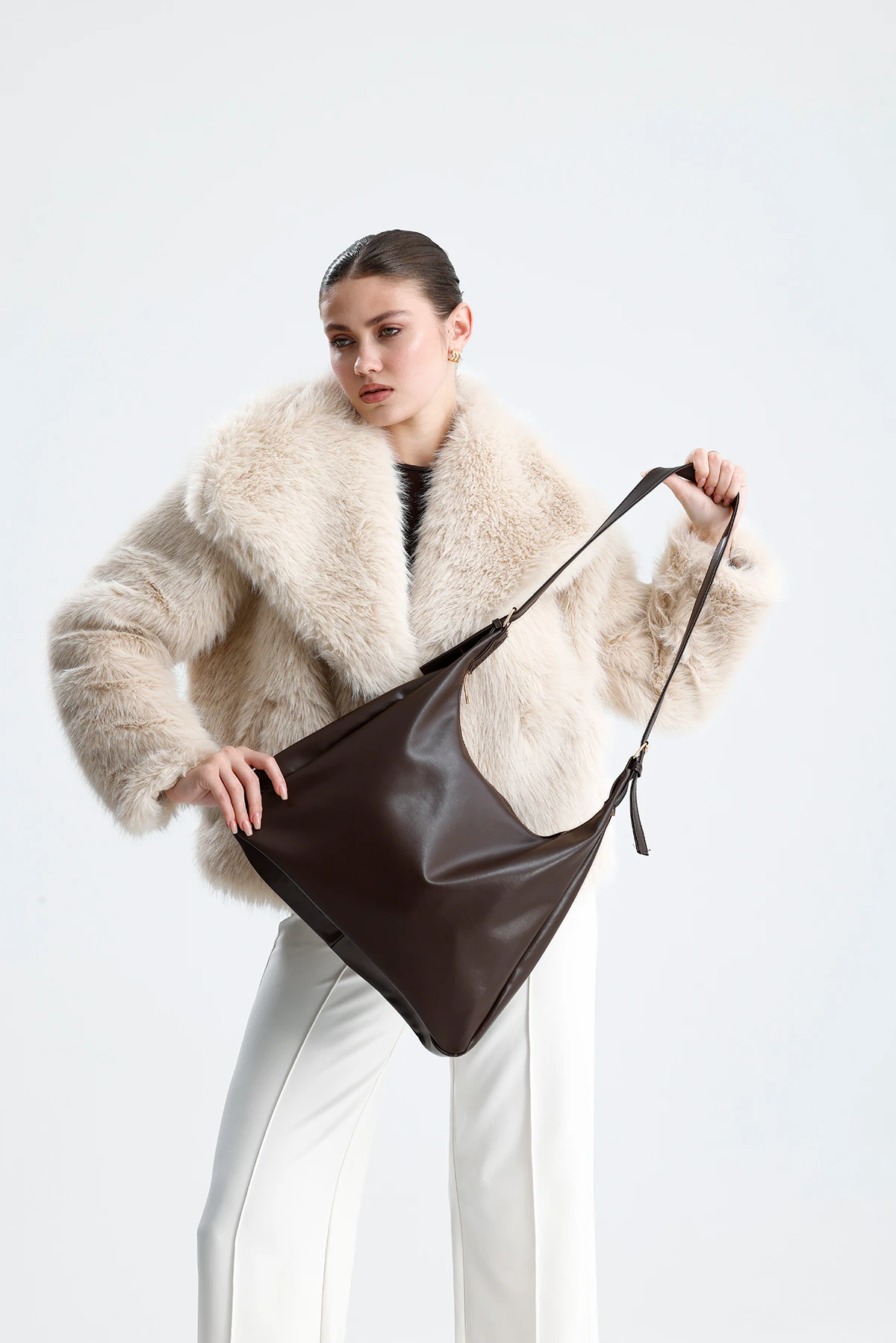 Luvin Salaş Kadın Omuz, Kol ve El Çantası - Kahverengi