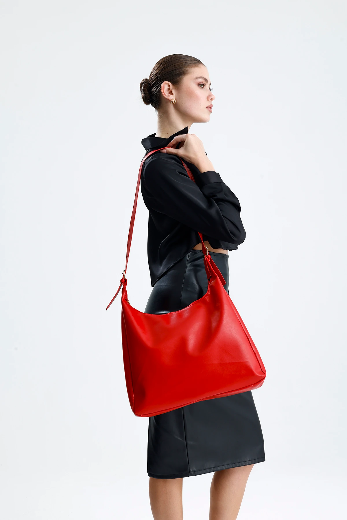 Luvin Salaş Kadın Omuz, Kol ve El Çantası - Kırmızı