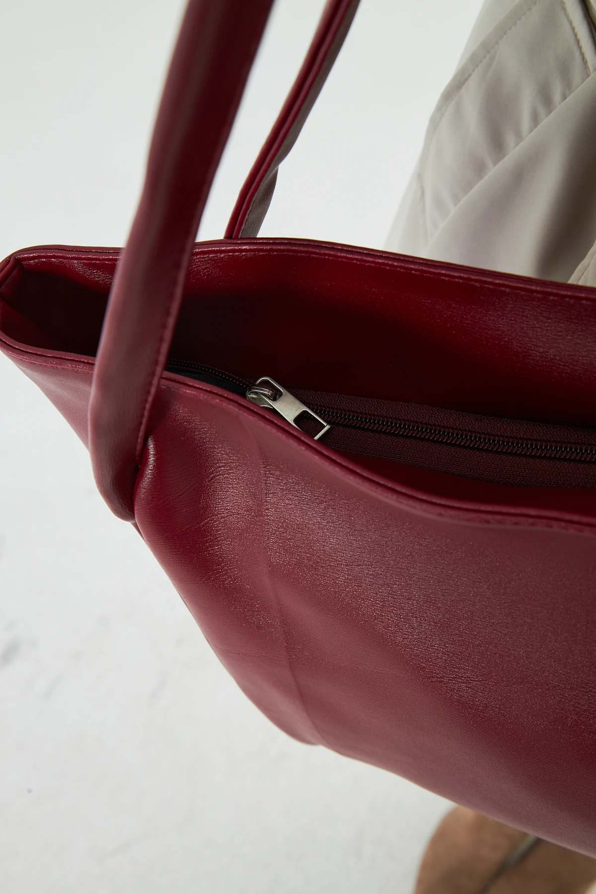 Esmarie Çift Saplı Salaş Kadın Omuz, Kol ve El Çantası - Bordo