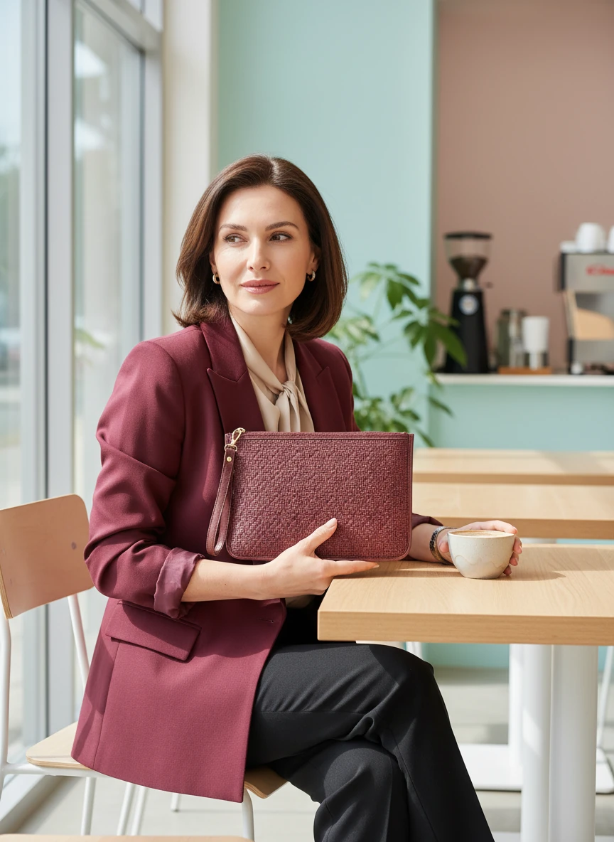  Lorven Portföy & Clutch Kadın El Çantası - Bordo