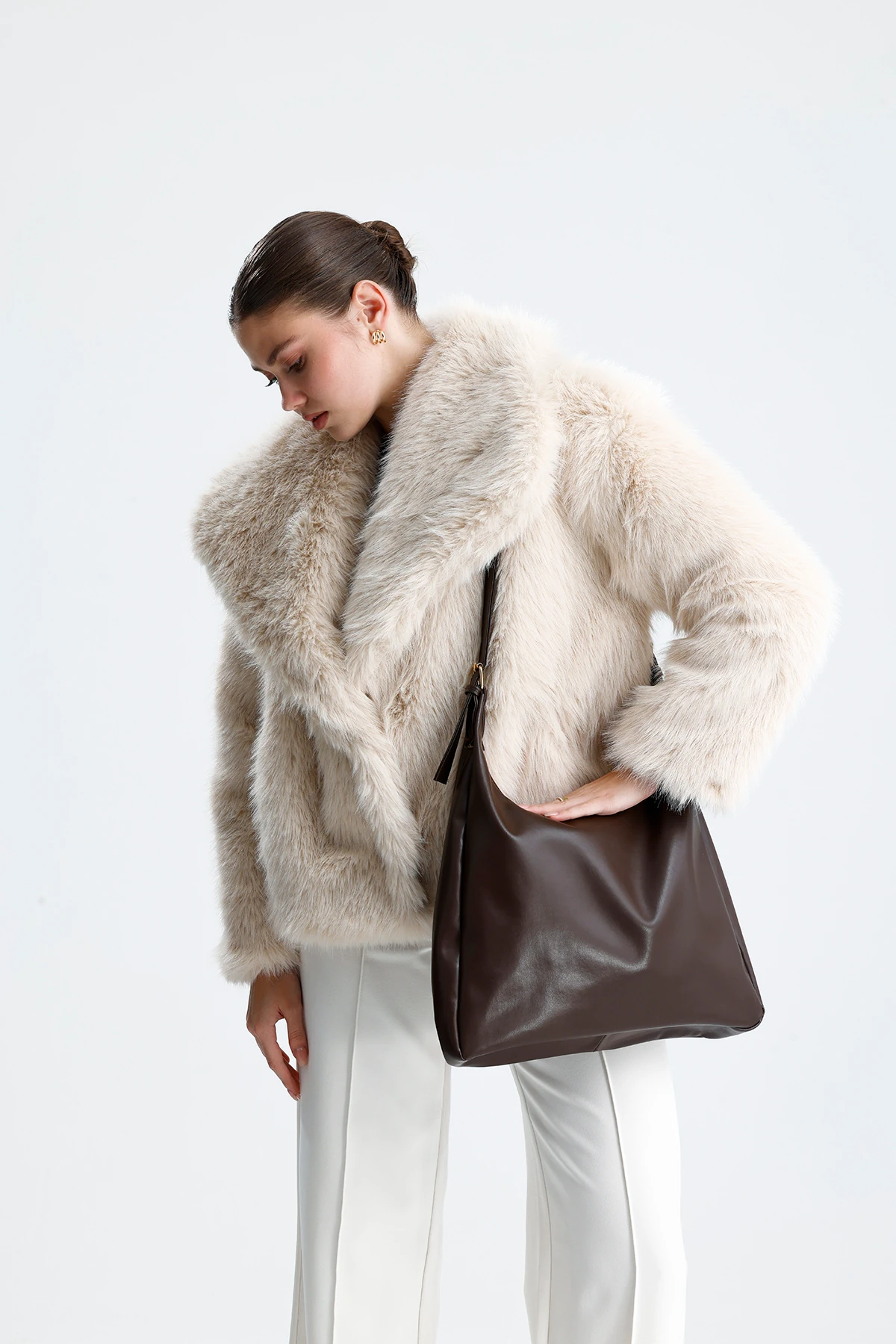 Luvin Salaş Kadın Omuz, Kol ve El Çantası - Kahverengi