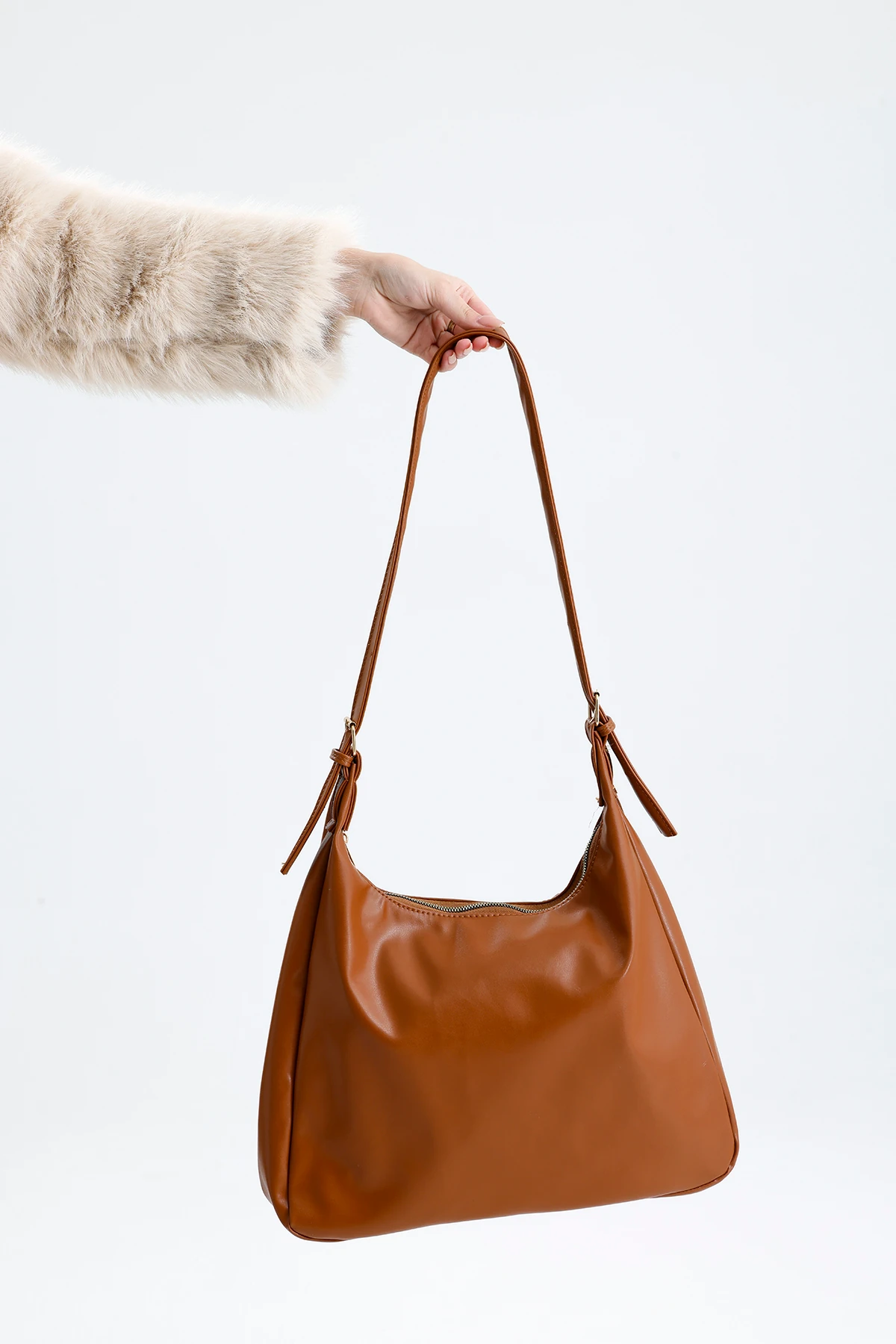 Luvin Salaş Kadın Omuz, Kol ve El Çantası - Taba