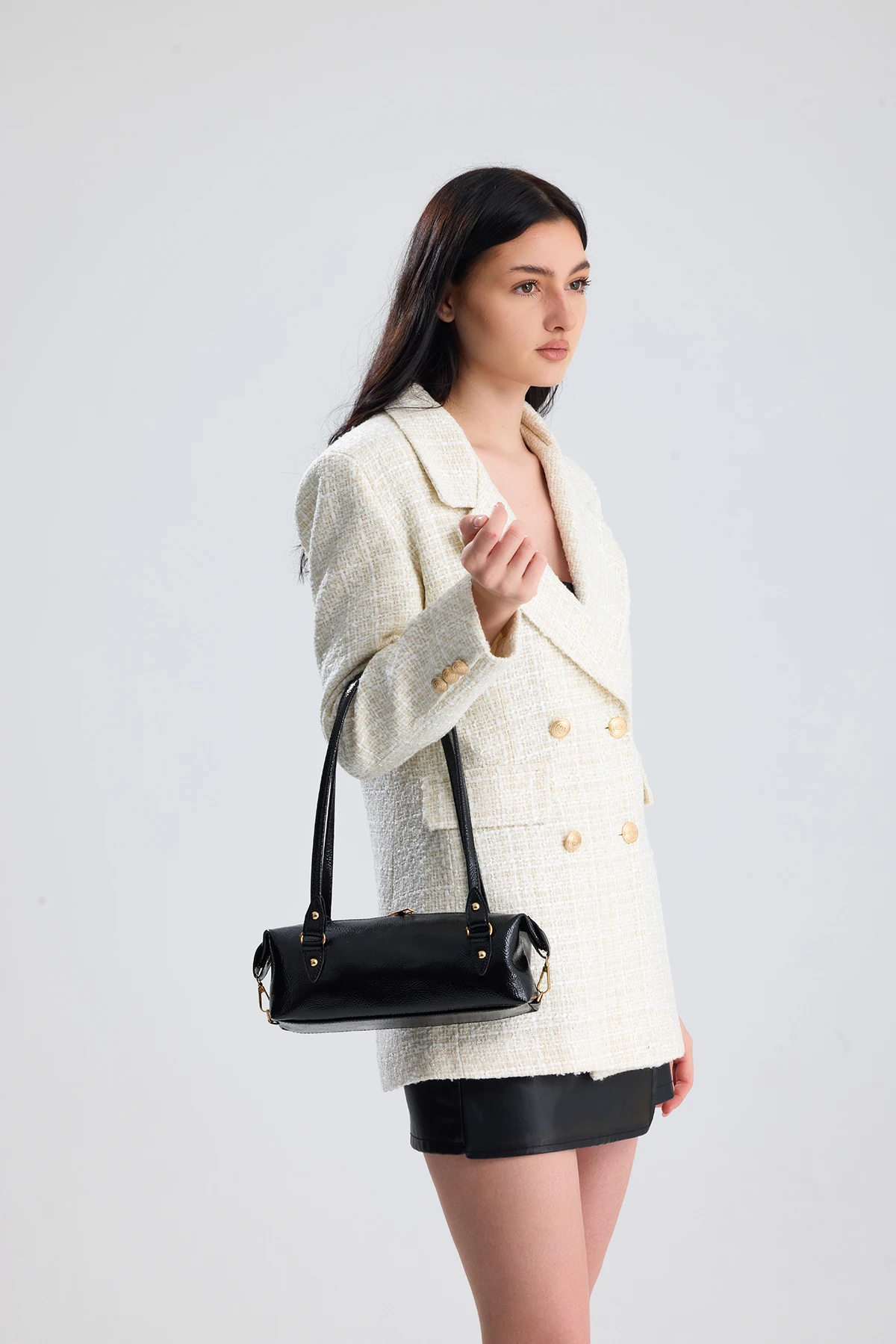 Olivra Toka Detaylı Mini Kadın Omuz, Kol ve El Çantası