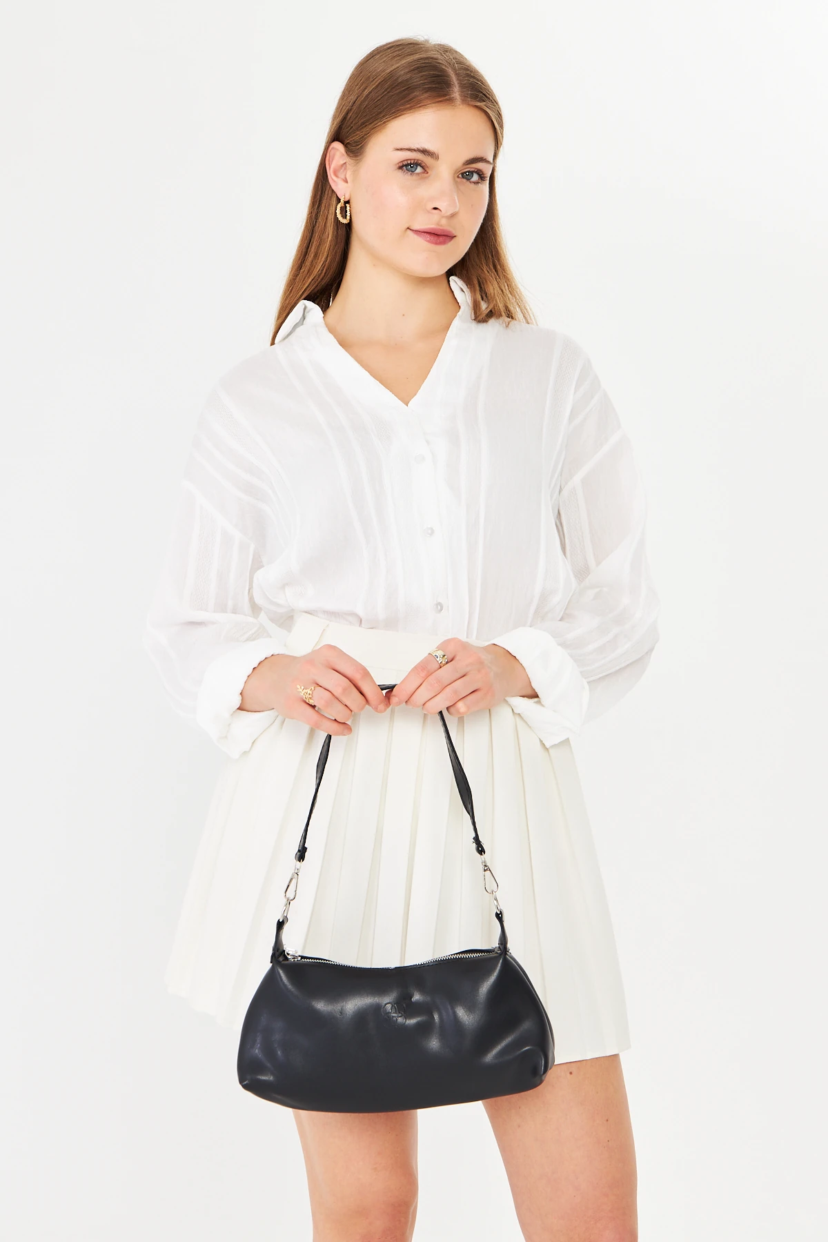 Lumira Mini Baget Kadın Omuz, Kol ve El Çantası - Siyah