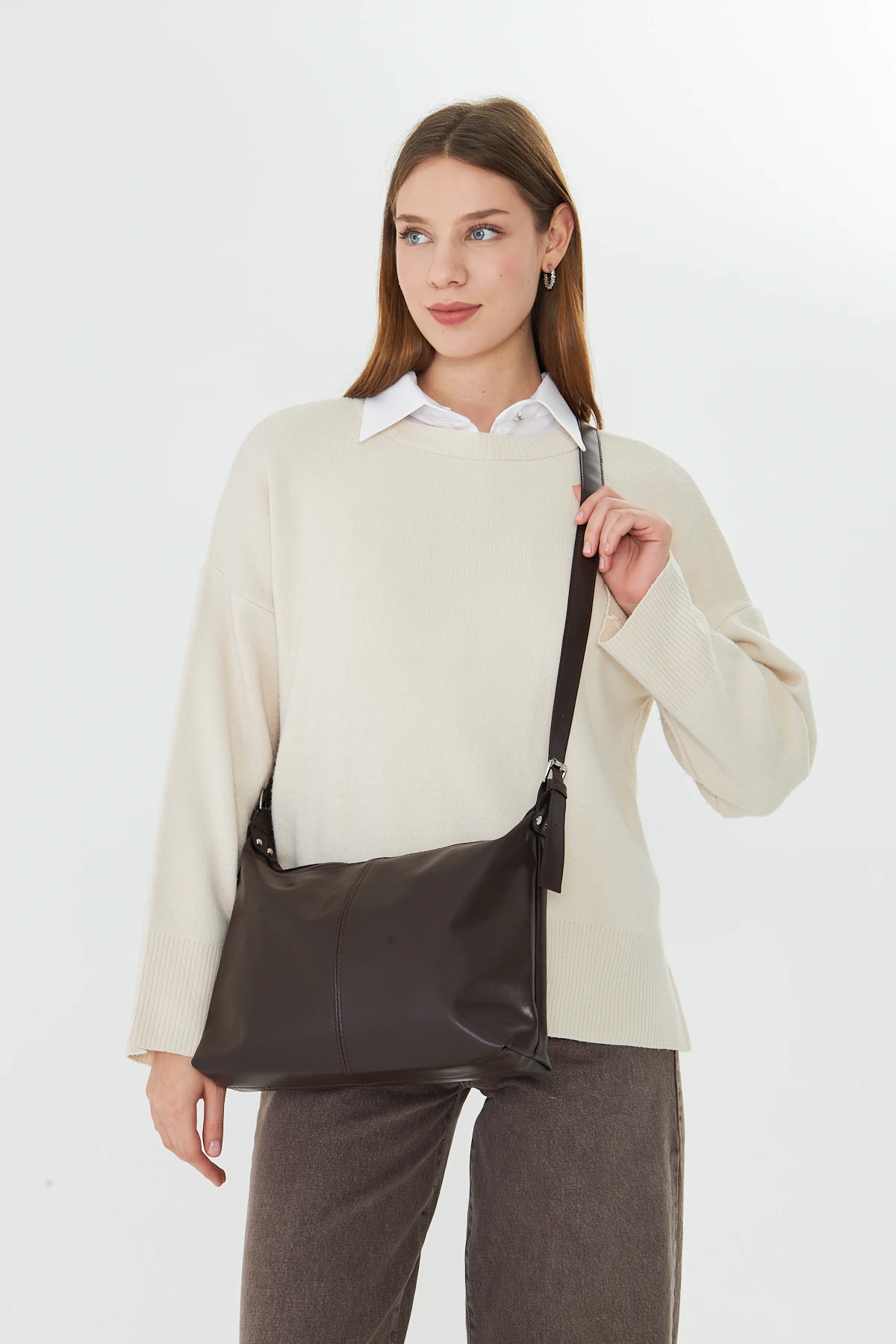 Metro Çapraz Omuz Çantası - Kahverengi