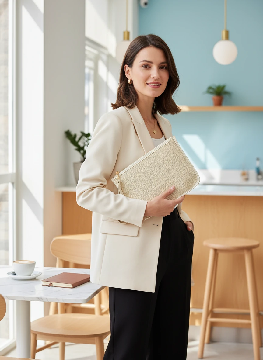  Lorven Portföy & Clutch Kadın El Çantası - Bej