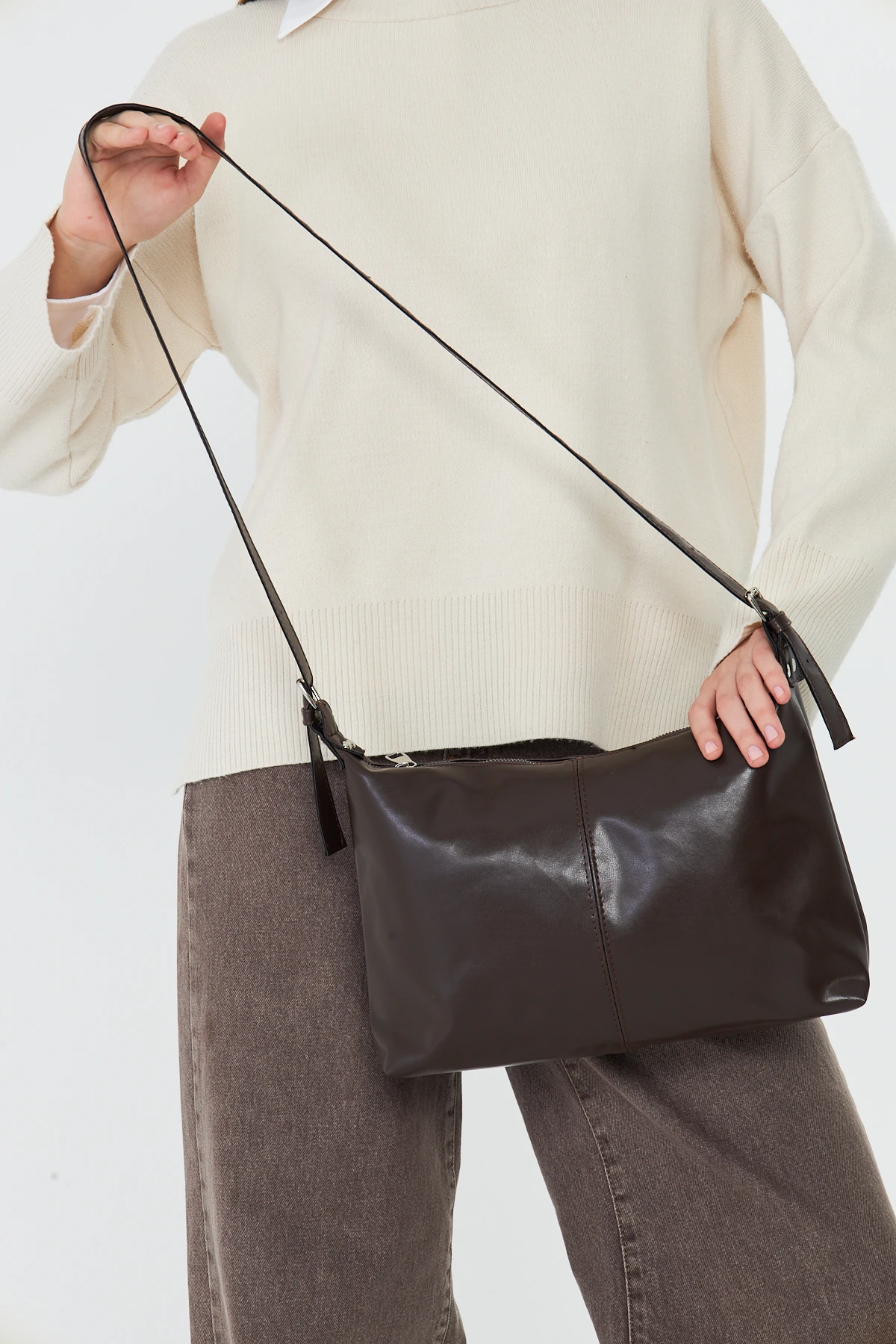 Metro Çapraz Omuz Çantası - Kahverengi