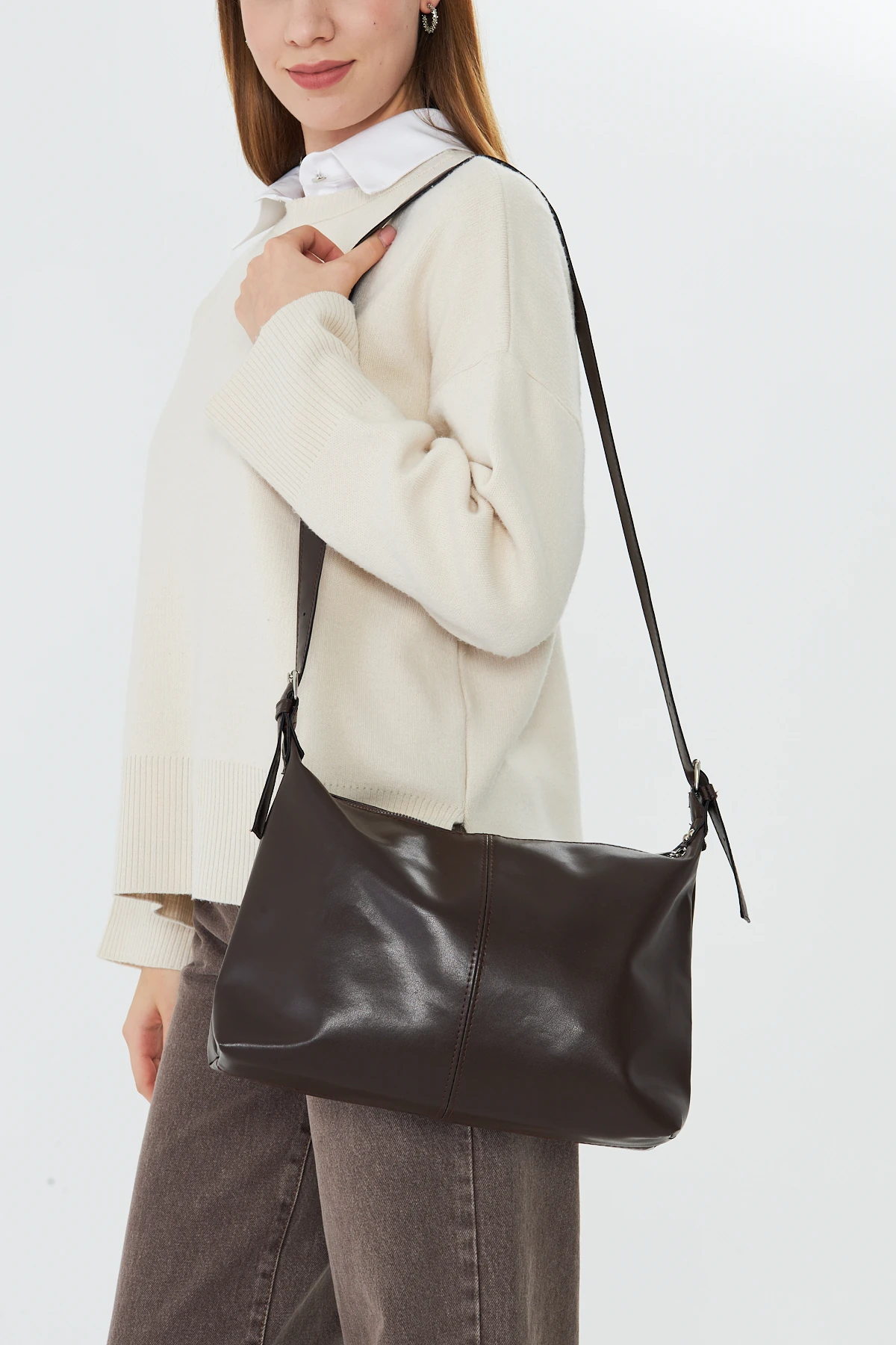 Metro Çapraz Omuz Çantası - Kahverengi