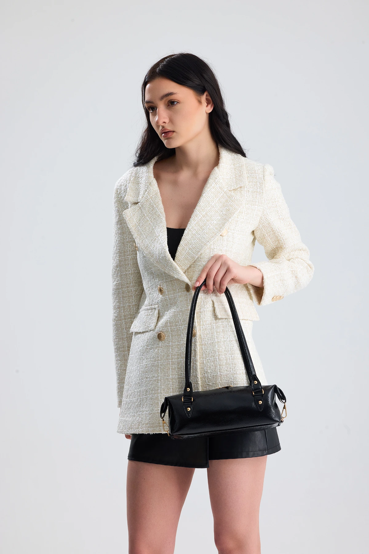 Olivra Toka Detaylı Mini Kadın Omuz, Kol ve El Çantası