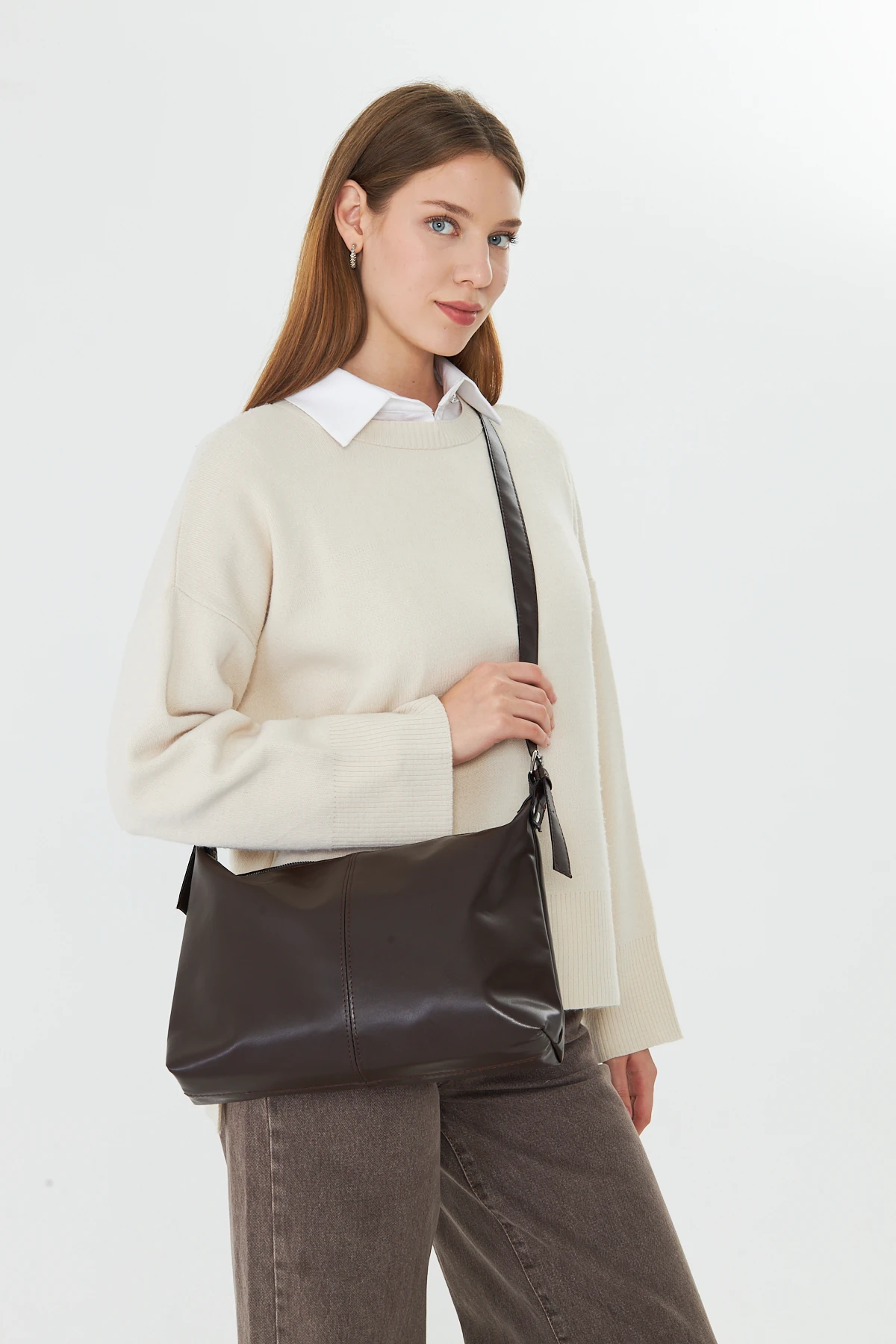 Metro Çapraz Omuz Çantası - Kahverengi