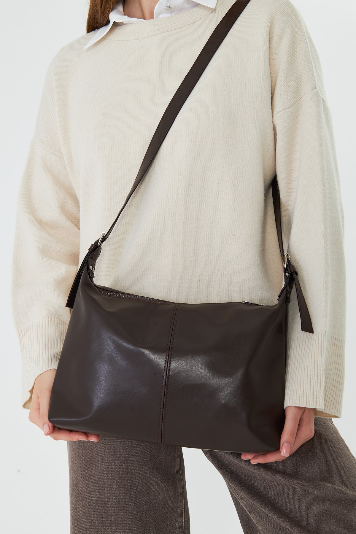 Metro Çapraz Omuz Çantası - Kahverengi