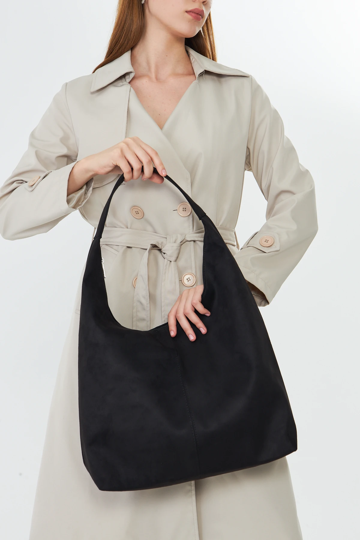 Vianor Süet Salaş Geniş Tek Saplı Kadın Omuz, Kol ve El Çantası