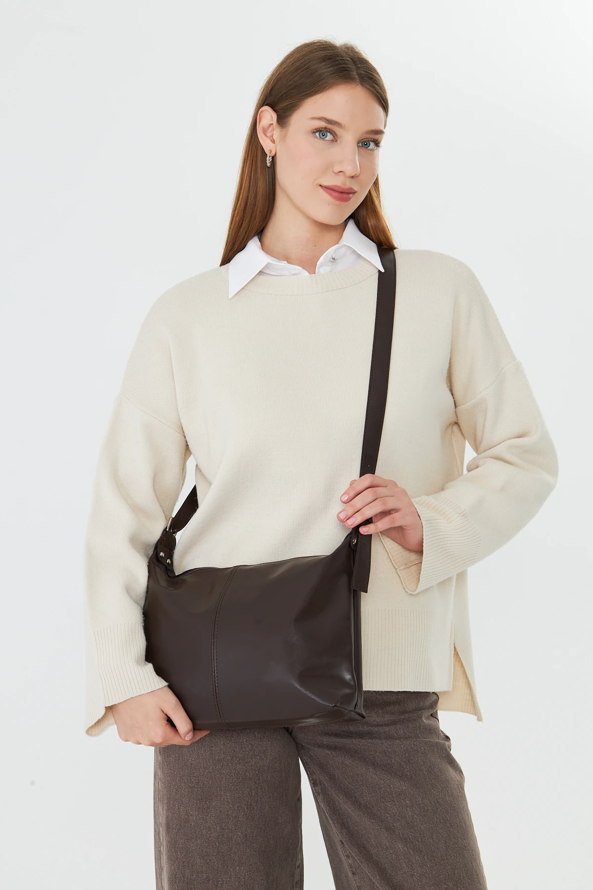 Metro Çapraz Omuz Çantası - Kahverengi